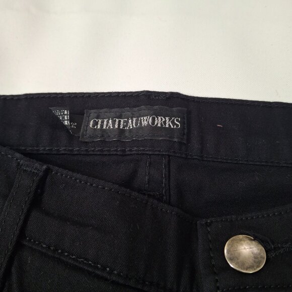 Chateauworks Flare Low Rise Womens Trousers Jeans Style Deep Black Size 34 (Size - Picture 9 of 16